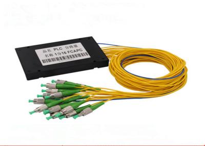 China 1x16 FC APC 2.0mm ABS PLC Splitter SM Fiber Optical Coupler For CATV FTTH FTTX for sale