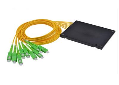 China 1x8 PLC Splitter Fiber Optical FTTH Optic ABS SC APC Low Insertion Loss Coupler for sale