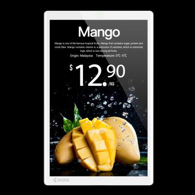 China Cloud Editing Zkong 10.1 Inch LCD Supermarket Shelf LCD Screen Advertising Show LCD Price Tag for sale