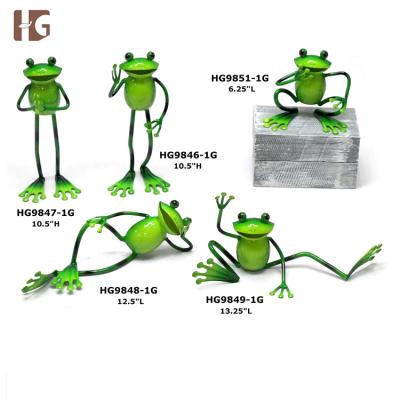 China New Design Christmas Decorations Supplies 2017 Goods Handcrafted Other Home Decor Pieces Metal Frog for sale