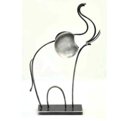 China Traditional Unique Abstract Line Art Desktop Decoration Standing Elephant Shaped For Home Decor for sale