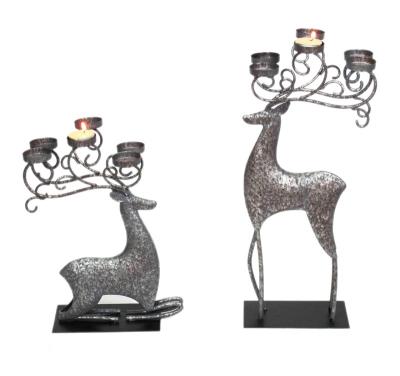 China FREE SAMPLE Minimalist Most Popular Customized Good Quality Elk Table Decoration Tea Light Metal Candle Holder Deer Candle Holder for sale