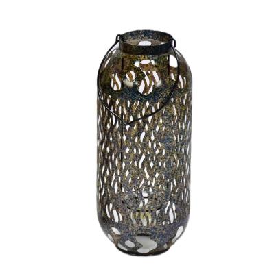 China FREE SAMPLE Pattern Outdoor Hollow Lamps Minimalist New Retro Waterproof Metal Sconce Metal Lantern for sale