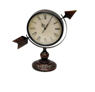 China FREE SAMPLE Hot Sales Minimalist Customized Iron Metal Round Metal Clock Clock Retro Vintage Clocks Home Decoration for sale