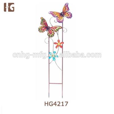 China China Decorative Metal Butterfly Craft Iron Garden Stakes Metal Flowers for sale