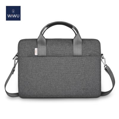 China 15.6 Inch Carrying Case Water Resistant Computer Bag Black Durable WiWU Gray Waterproof Laptop Sleeve Bag for sale