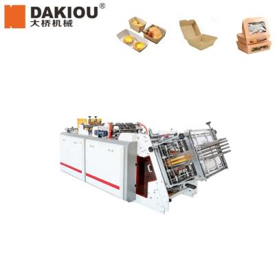 China Factory supply HBJ-D800 Dakiou China automatic carton paper lunch box making forming carton erecting packing machine for sale