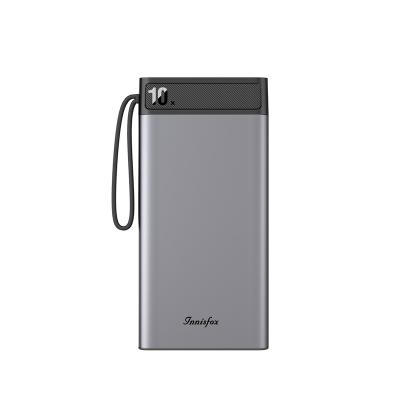 China Lanyard Innisfox Alloy Mobile Phone Charger Cells 10000mah Power Banks Portable Aluminum Ultra Thin 10000mah Fast Charging for sale