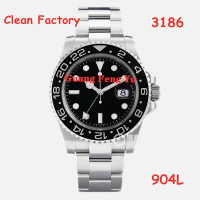 China Factory Best 1:1 GMT 116710 LN 904L SS Automatic Mechanical Clean Date Mens Watch On Oyster Strap SA3186 CHS for sale