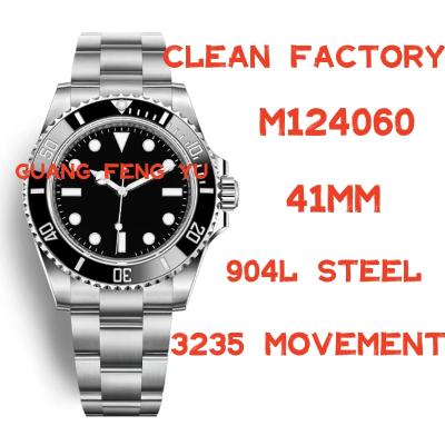 China Automatic Date 124060 Mens Automatic Mechanical Watch 41mm No Date 904L Factory Best Edition 1:1 Steel Black Clean Dial VR3230 for sale