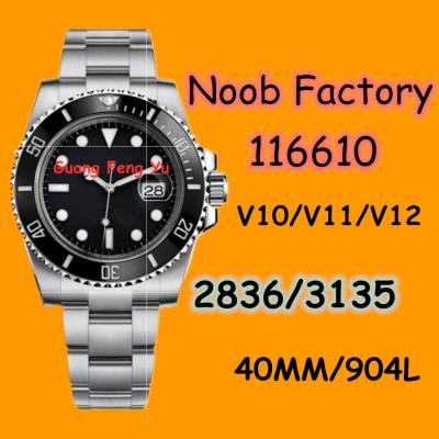 China 1:1 Date Best Edition Automatic Mechanical Black A3135 V10 Automatic Mechanical Men's Watch 116610LN Noob Ceramic Versions for sale