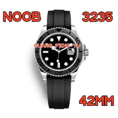 China Automatic Mechanical Date Watch Yacht 42mm 226659 Noob 1:1 Best Edition 3D Black Ceramic Bezel, Black Rubber Strap A3235 for sale