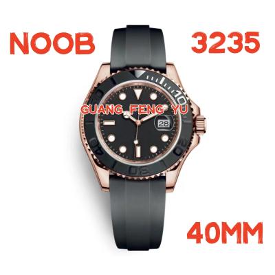 China 1:1 Best Edition 3D Auto Mechanical Noob Yacht 126655 Watch Date Ceramic Black Bezel On Black Rubber Strap SA3235 for sale