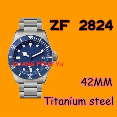 China Best 1:1 Pelagos 25600 ZF Automatic Mechanical Date Watch Blue Edition 42MM Titanium Strap A2824 V5 for sale