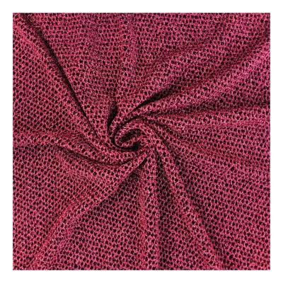 China Haoyou breathable textile knitted braided dancewear knitting luxury metallic jacquard nylon fabric sheen fabric for wedding for sale