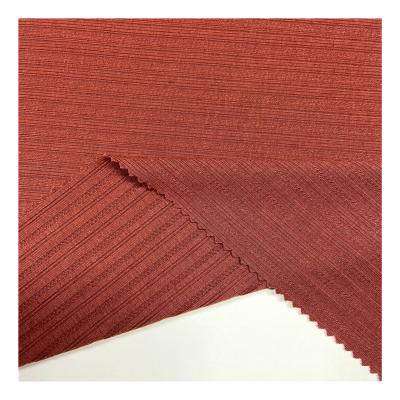 China Anti Pill Scratch Rib Knit Polyester Spandex Viscous Stripe Textile Custom Fabrics Rib Fabric For Shirt Sweater for sale