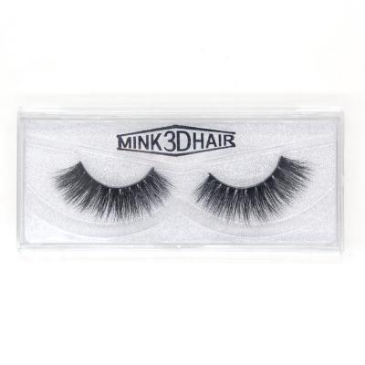 China Wholesale Natural Premium Long Mink Eyelashes False Mink Lashes Hair With Private Label for sale