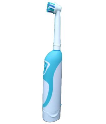 China Teeth Cleaning AA Battery Electric Toothbrush with X-Cross Brush Head, Compatible with Kids Brush Heads, Customized Unit Color for sale