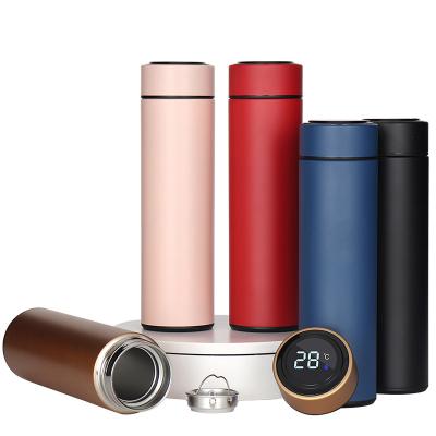 China Sustainable 450ml Stainless Steel Led Digital Temperature Reminder Sports Smart Thermal Water Bottle for sale