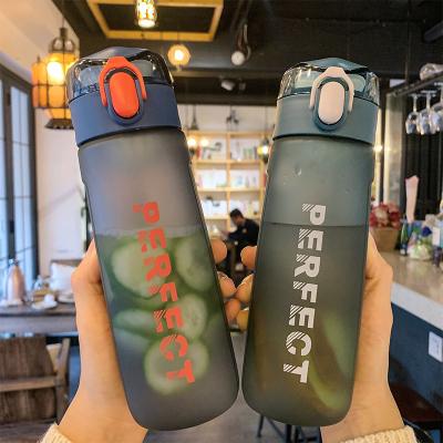 China Casual Large Capacity Sustainable Cute Adult With Locked Plastic Upright Hand Tea Separated Water Bottle for sale