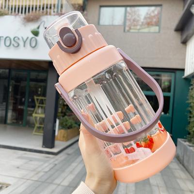 China Large Kettle Male And Female Student Sustainable Creative Sports Take Away To Hand Travel 2000ML Plastic Water Bottle for sale