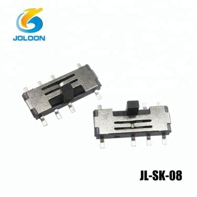 China JL-SK-10E plastic and metal pin smd slide switch 3 position , 3 way slide switch for sale