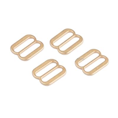 China Nickel Free Durable Premium Matt Gold Metal Bra Strap Adjuster Slider Bra Garment Accessories for Swimwear, Lingerie and Dress for sale