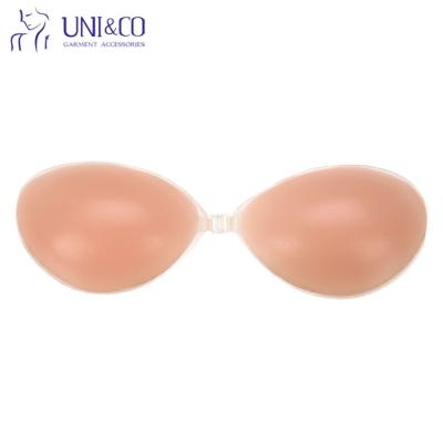 China Comfortable Sustainable Self Adhesive Invisible Push Up Silicone Strapless Sticky Bra Without Back for sale