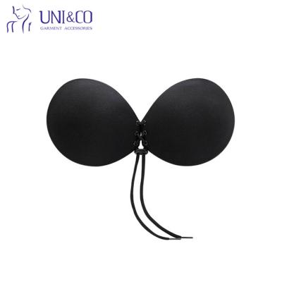 China Antibacterial Self Adhesive Deep Breast U Breast Lift Invisible Plunge Silicone Invisible Strapless V Shape Free Bra for sale