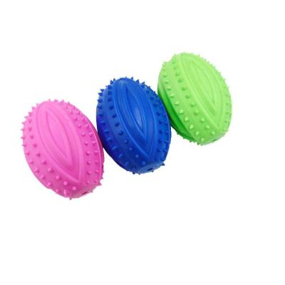 China Hot-selling Indestructible Chew Toy Pet Toy Amazon Dog TPR Rugby Rubber Bite Eco-friendly Wholesale Sustainable Shape for sale