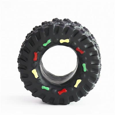 China Viable Manufacturer Wholesale Eco-friendly High Quality Dog Chewing Tire Toys Small Dog Toy Squeaker Dog Teeth Cleaning Chewing Toy for sale