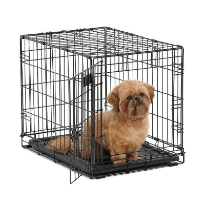 China 2022 Hot Selling Viable Portable Foldable Amazon Stainless Steel Pet Cat Dog Cages Kennel Pet Cage Carrier for sale