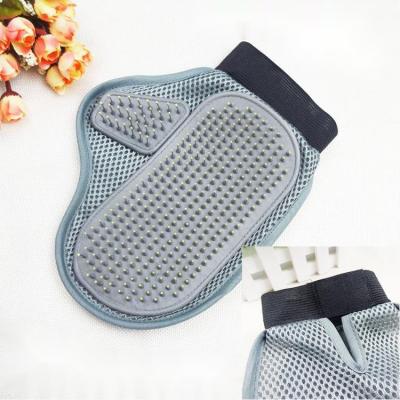 China Hot Selling Wholesale Stocked Silicone Pet Hair Brush Comb Dog Bath Grooming Cleaning Glove for sale