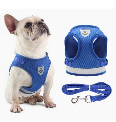 China Hot Sale Che Manufacturer Adjustable Reflective Breathable Dog Harness New Safety Dog Leash Viable Pet Vest Harness for sale