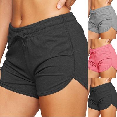 China Women's Summer Anti-Wrinkle Comfortable Sporty Gym Elastic Casual High Waist Sweated Running Shorts for sale