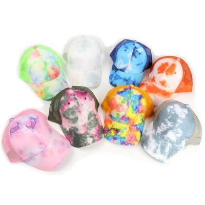 China breathable & Waterproof Rainbow Tie Dye Tennis Baseball Cap Dad Hat Unicorn Girls Gift Set For Outdoor Sports for sale