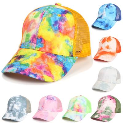 China breathable & Waterproof Rainbow Tie Dye Tennis Baseball Cap Dad Hat Unicorn Girls Gift Set For Outdoor Sports for sale