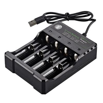 China wholesale 4 Slots Smart Charger Independent USB Cable Charging For Bmax Brand 3.7V Li Ion 14500 18650 Battery Charger 4 Slots 04U for sale