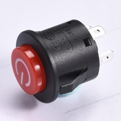 China R2212AD Button High Power Red LED Illuminated 3 Pin Latching 22mm R2212/R26/R28 Plastic Push Button Switch for sale