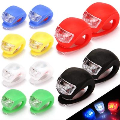 China Factory Rubber Luminous Cheaper Rear Lights Led Bike Hot Selling Bicyclelights Waterproof Safety Lamp Bicycle Accessories Lights 4.5*3*3cm for sale