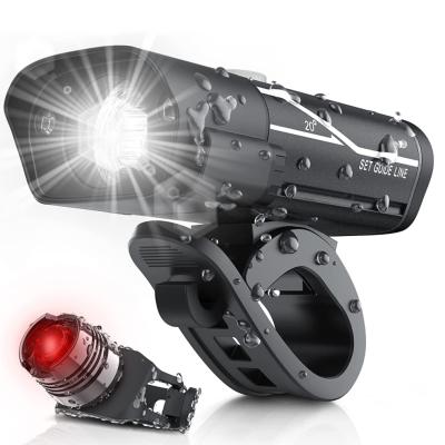 China Hot Selling T6 LED Head Cycle Cycle Tail Lamp USB 1000mah Front Waterproof USB Bike Light 9*5*9cm Rechargable for sale