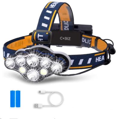 China OUTDOOR Factory Wholesale Most Powerful High Lumen Aluminum Led Headlamp Amazon Usb Rubber Waterproof Hot Selling Waterproof Rechargeable Headlight for sale