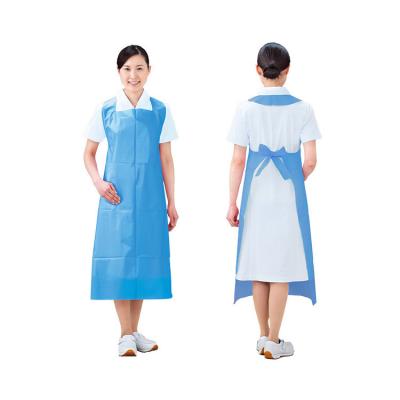 China Wholesale Disposable Plastic Kitchen Apron Food Grade LDPE Cleaning Apron With Best Price for sale