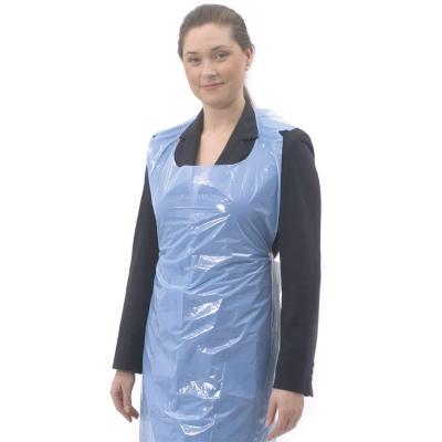 China Hot Selling Food Grade PE Plastic Disposable Apron Kitchen Disposable HDPE Cleaning Apron for sale