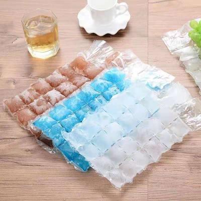 China Waterproof Disposable Plastic Ice Cube Bags Wine Ice Cube Packaging PE Bag for sale