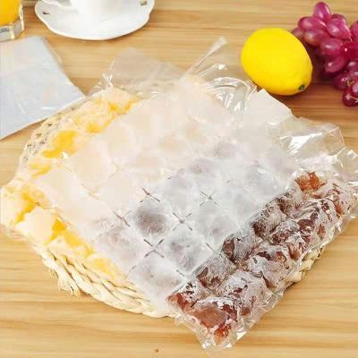 China Disposable Disposable Plastic Ice Cube Tray Maker Light Blue Ice Cube Bag for sale