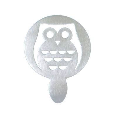 China Viable Stainless Steel Owl Shape Coffee Stencil for sale