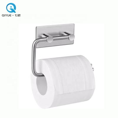 China Durable Modern Bathroom Accessories Wall Mounted Brushed 304 Stainless Steel Toilet Paper Roll Paper Holder for sale