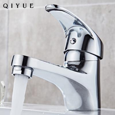 China Sanitary Metered Faucets Bathroom Ware Chrome Finish Single Lever Cold Water Basin Faucets Brass Faucets for sale