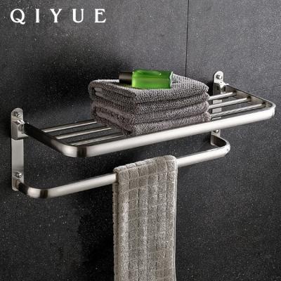 China Heater New Arrival Bathroom Accessories Stainless Steel Wall Mounted Towel Racks With Shelf for sale